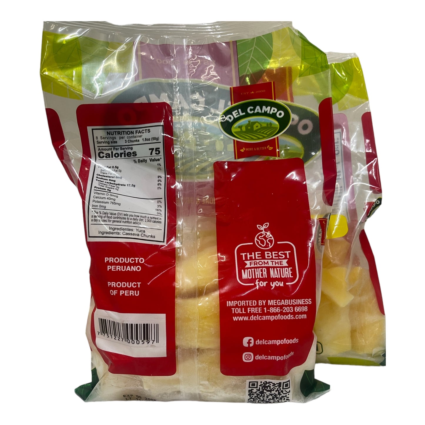 Yuca Peruana /Cassava Chunks   16 oz