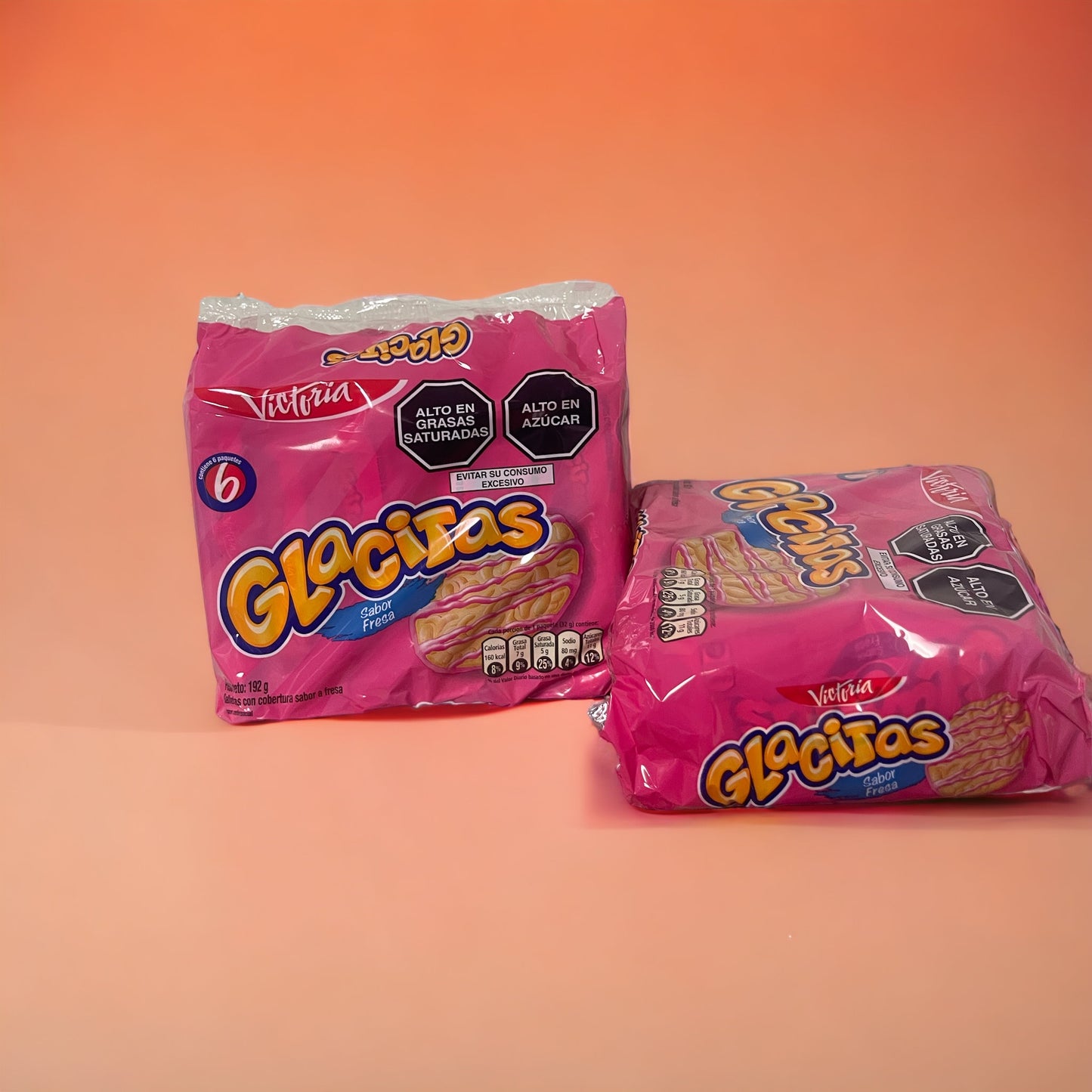 Galletas Victoria Glacitas Sabor Fresa 8x 6 paq