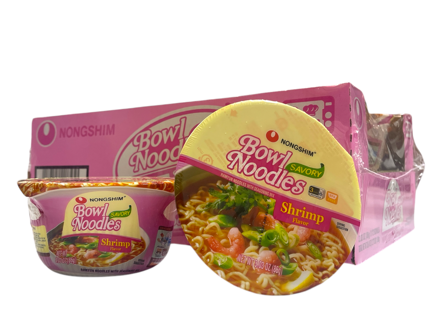 NONGSHIM BOWL NOODLES SHRIMP FLAVOR