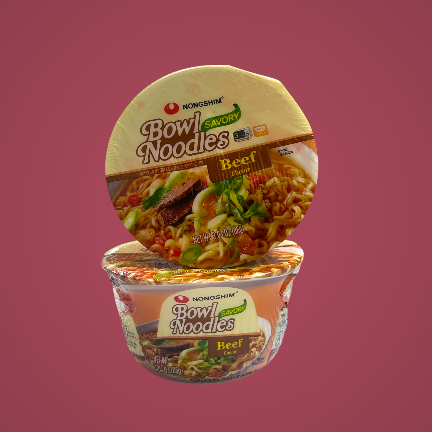 NONGSHIM BOWL NOODLES BEEF FLAVOR