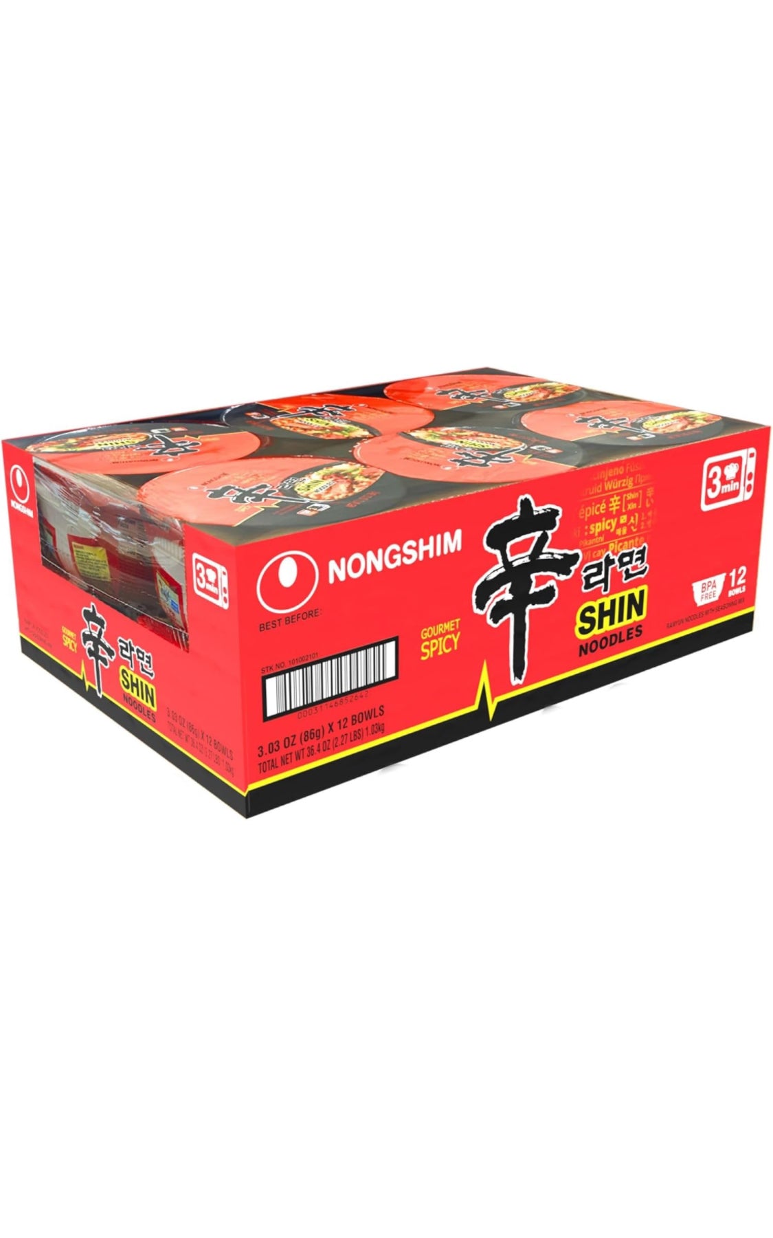 NONGSHIM BOWL NOODLES  GOURMET  SPICY FLAVOR