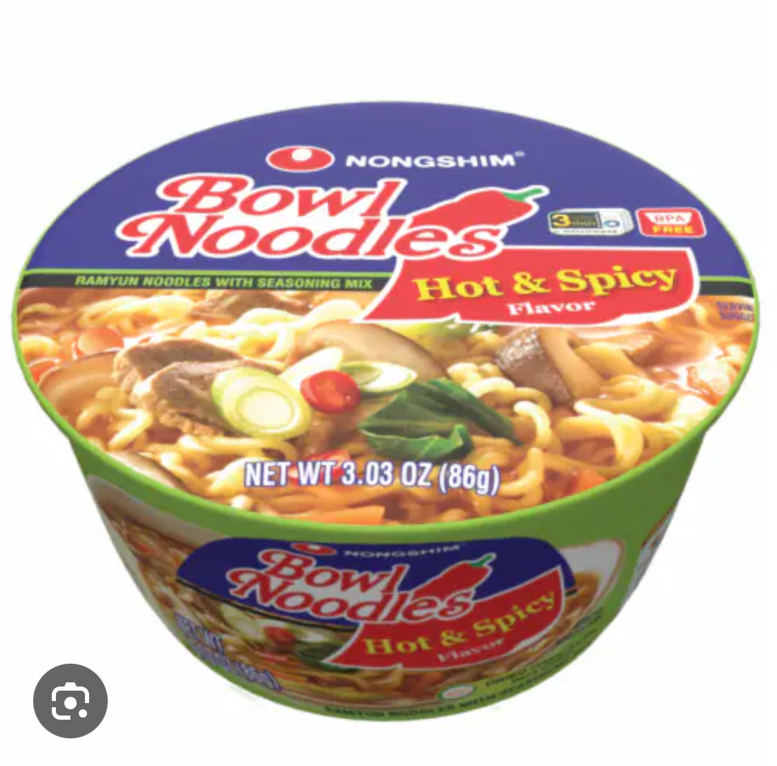 NONGSHIM BOWL NOODLES SOUP HOT &  SPICY FLAVOR