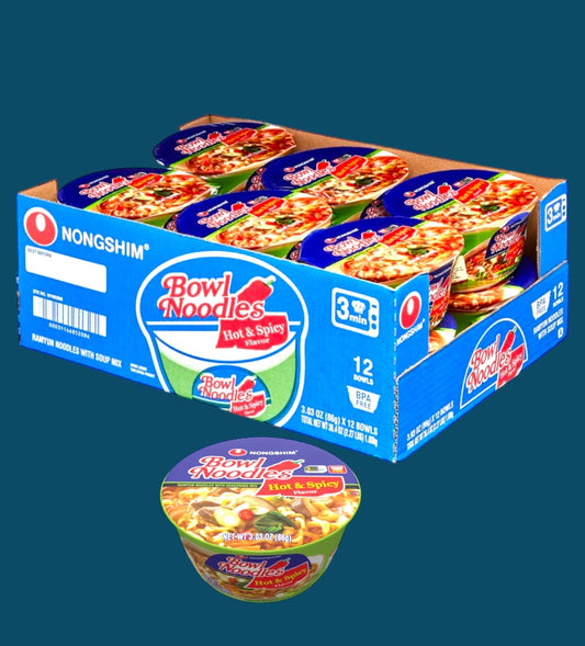 NONGSHIM BOWL NOODLES SOUP HOT &  SPICY FLAVOR