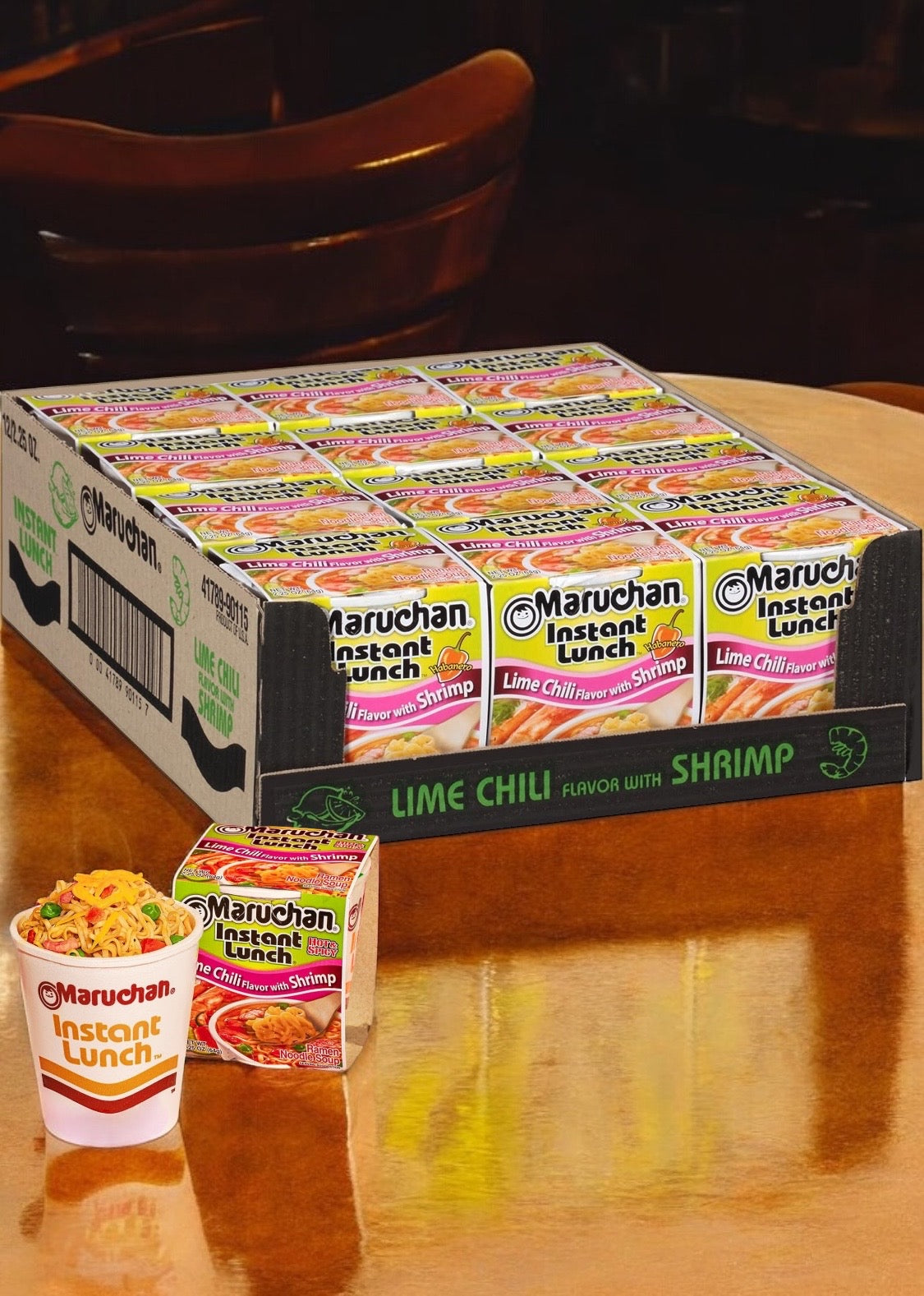 MARUCHAN RAMEN SOUP LIME CHILI  FLAVOR WITH SHRIMP